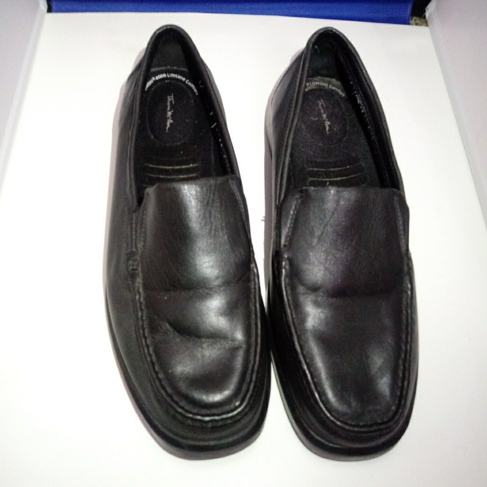 Thom Mcan Black Leather Loafer Shoes Size 13